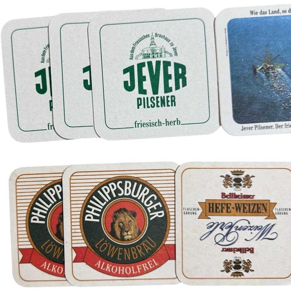 Lot Of 54 Vintage German Beer Coasters From The 80's - Picture 6 of 13